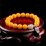 Wholesale Natural Healing Handmade Crystal Honey Amber Raw Stone Bracelet For