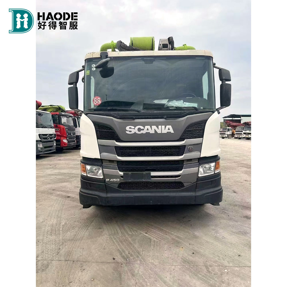 Used Truck Mounted Concrete Pump Truck With Scania Chassis 56 Meters