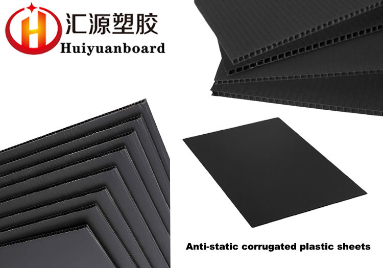 Black Anti Static ESD Corrugated Plastic Sheet Anti Corrosion
