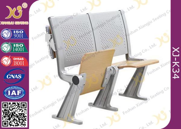 Eco - Friendly Aluminum Alloy School Desk And Chair With Wood Table Aluminum