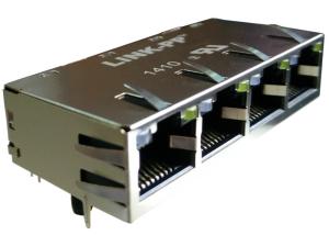 Wholesale 0826-1G4T-32 Multi-port RJ45 1x4 lan Rj-45 10/100/1000Base-T Gigabit Magjack from china suppliers