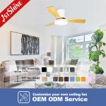 Low Noise 48 Inch Color Changing Ceiling Fans With Lights And Remote Control