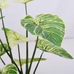 PE Artificial Potted Floor Plants For Fake Plant Philodendron Birkin