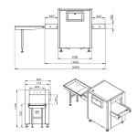 Airport Security Baggage Scanner , Baggage Scanning Machine 500 * 300mm