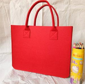 Wholesale Wholesale eco promotional custom hand made polyester felt carry shopping tote gift bag woman from china suppliers