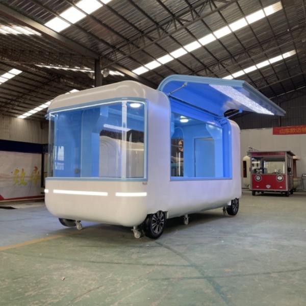 Galvanized Mobile Square Food Trailer 600KG-1400KG Capacity Optional Configurati