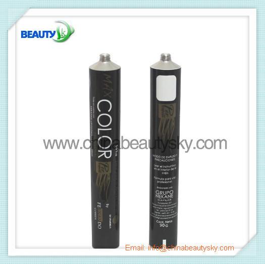 Empty aluminum collapsible tubes for hair color cream packaging Diameter. 32
