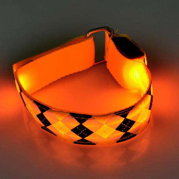 Nylon Fabric Armband LED Flashing leggings warning light band For Night Running