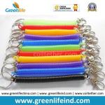 Chinese Factory Wholesale Black Clear Spring Coiled Keychain Leash