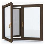 Double Glazed Aluminum Casement Glass Windows with Level 6 Water Tightness