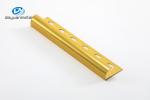 6063 Aluminum Corner Profiles Round Shape Gold Color For Wall Trimming