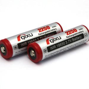 Wholesale NEWEST QIXU IMR 18650 2250mAh 3.7V High Drain LiMn Battery(button Top) from china suppliers