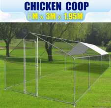 6Lx3Wx2H m Chicken Run Coop/ Animal Run/Chicken House/Pet House/Outdoor Exercise Cage Coop for Hen Poultry Dog Rabbit