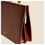 Leather Bag Hand Carry Large Female Bag Clip Ladies Tote Handbag