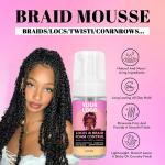 Alcohol-Free Braiding Hair Mousse Extra Hold Rich Foam Styling Effect Molding /