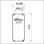 W01-095-0439 Bus Air Bag 975N Gas Filled Trailer Air Springs 6453741 VKNTECH