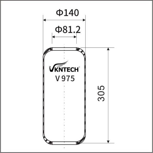 W01-095-0439 Bus Air Bag 975N Gas Filled Trailer Air Springs 6453741 VKNTECH