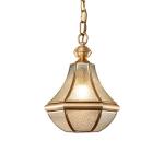 Europe Lustre Copper Led Pendant Chandeliers Lamp Glass Corridor Led Chandelier