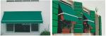 Aluminum Retractable Window Awnings Drop Arm Remote Control Deck Awnings