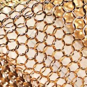 Wholesale Stainless Steel Decorative Ring Mesh Bright Silver / Golden / Brass 3-20mm Aperture Diameter from china suppliers