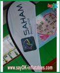 Advertsing Teardrop Flag Feather Customized With Logo Printing H 2.5m