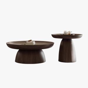 Wholesale Veneer Walnut Coffee Table Natural Wood Round Coffee Table from china suppliers