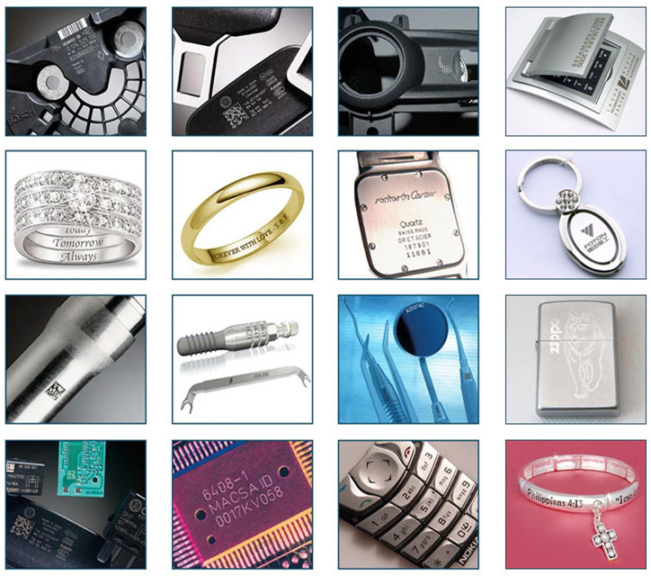 Fiber Type Color Laser Marking Machine Air Cooling High Temperature Resistance