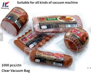 China Preserved Meat Food Clear Vacuum Packaging Bag 1000 Pac / Ctn on sale