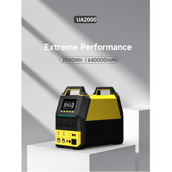 Lifepo4 Portable Solar Power Station 2000w High Capacity For Camping