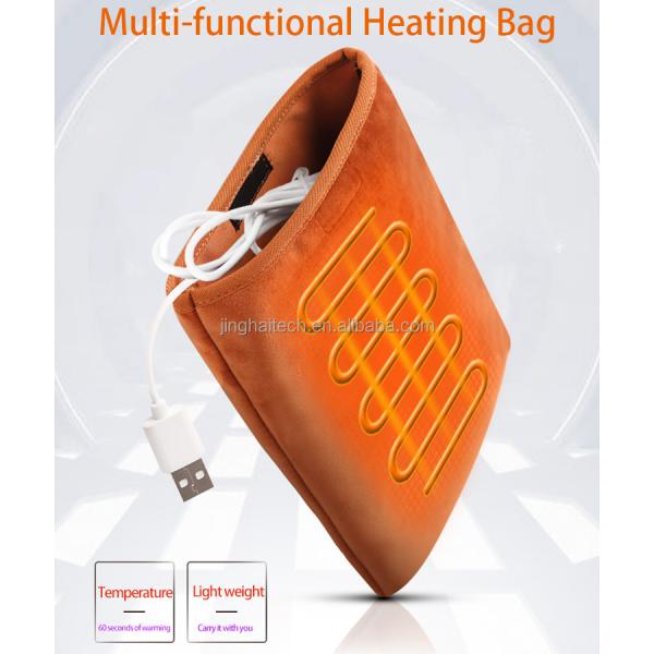5v Usb Hand Warming Bag Multi Functional Flannel Material 14*20cm