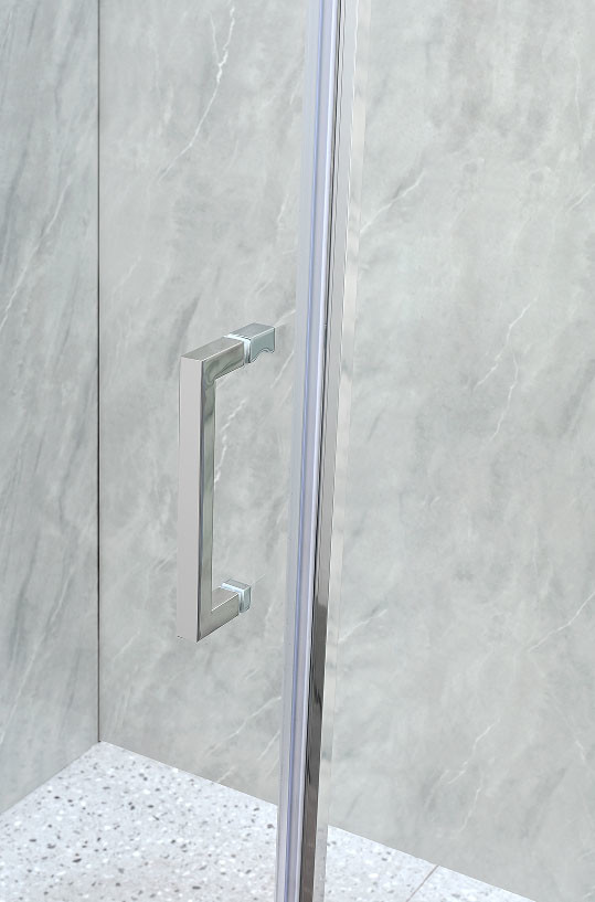 Square Shower Enclosures 6/8mm Tempered Glass And Chromed Alum Frame