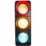 PC/Die Cast Aluminum 300mm Hi 3 Section SMD LED Traffic Light Frensnel Lens