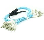 Pre Terminated Fiber Optic Cable Assemblies LC/UPC To LC/UPC Multimode Om3 12/24