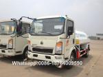 Water tanker truck 116hp Engine 4x2 6 Speeds 5m3 Water Bowser Truck Sinotruk