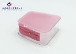 Trapezoid Shape Soft PVC Bags Pink Matte Back Pack Cosmetic Product 10.5X4X9cm