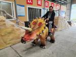 Red tiger Animatronic Simulation Walking Dino