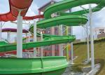 Colorful Fiberglass Swimming Pool Water Slides Durable Playground Equipment