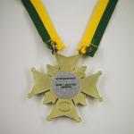 FCC Diecast Zinc Alloy Carnival Medal Gold Plated Back With Stamp And Sticker