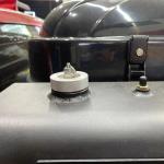 Universal Black Pressurized Water Tank for Road Showering on Camping Gear Roof