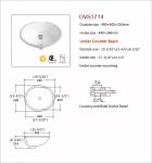White Modern Ada Bathroom Sinks Undermount Trough Oval Ceramic 15 Inch