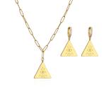 Triangle 925 Sterling Silver Jewelry Set Evil Eye ODM Pendant Necklace And