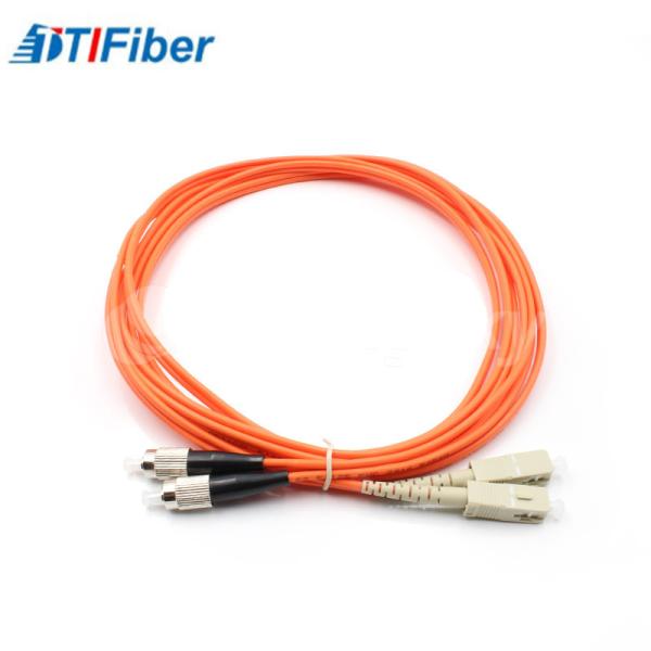 Outdoor Jumper Fiber Optic Patch Cord Cable Duplex FC - SC Connector Customsized