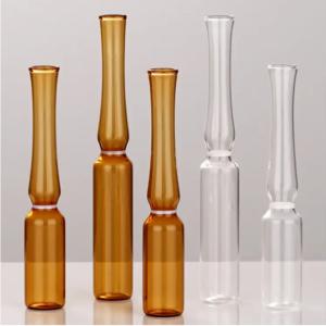 Wholesale 1ml 2ml 5ml 10ml ISO Standard Ybb Standard USP Type 1 USP Type 2 Glass Ampoule OPC Neutral borosilicate glass ampoule from china suppliers