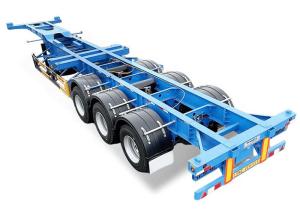 Wholesale Blue 11.00r20 Tri Axle Skeletal Trailer 12m Container Chassis from china suppliers