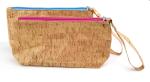 Scratchproof Makeup Cork Fabric Bags Lightweight Cork Toiletry Bag Eco