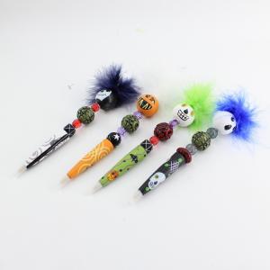 Wholesale Halloween Theme feathers ghost ball point pen gift crafts pumpkin grimace skull design from china suppliers