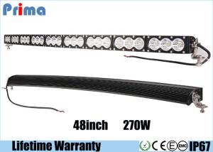 China Single Row 48 In 270W Curved LED Light Bar For Off Road Vehicle Amber White on sale