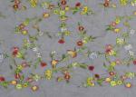 Soft Colored Embroidered Floral Lace Fabric / Net Lace Fabric For Women Wedding