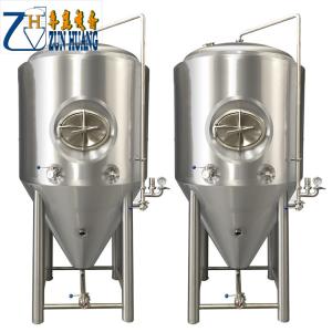 Wholesale Stainless Steel 1000L Beer Fermentation Tank Jacketed Conical Shape Double Wall from china suppliers