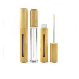 Wholesale Wood Color Engraved Bamboo Engraved Empty Lip Gloss Tubes 5ml 6ml 7ml from china suppliers